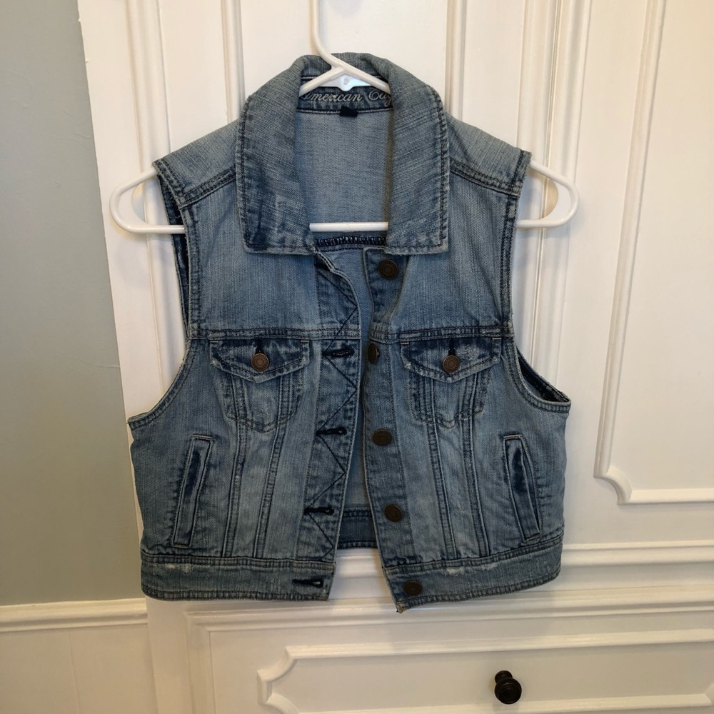American Eagle Blue Jean Vest